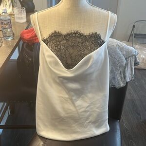 Laundry by Shelli Segal silk and lace spaghetti strap going out top
